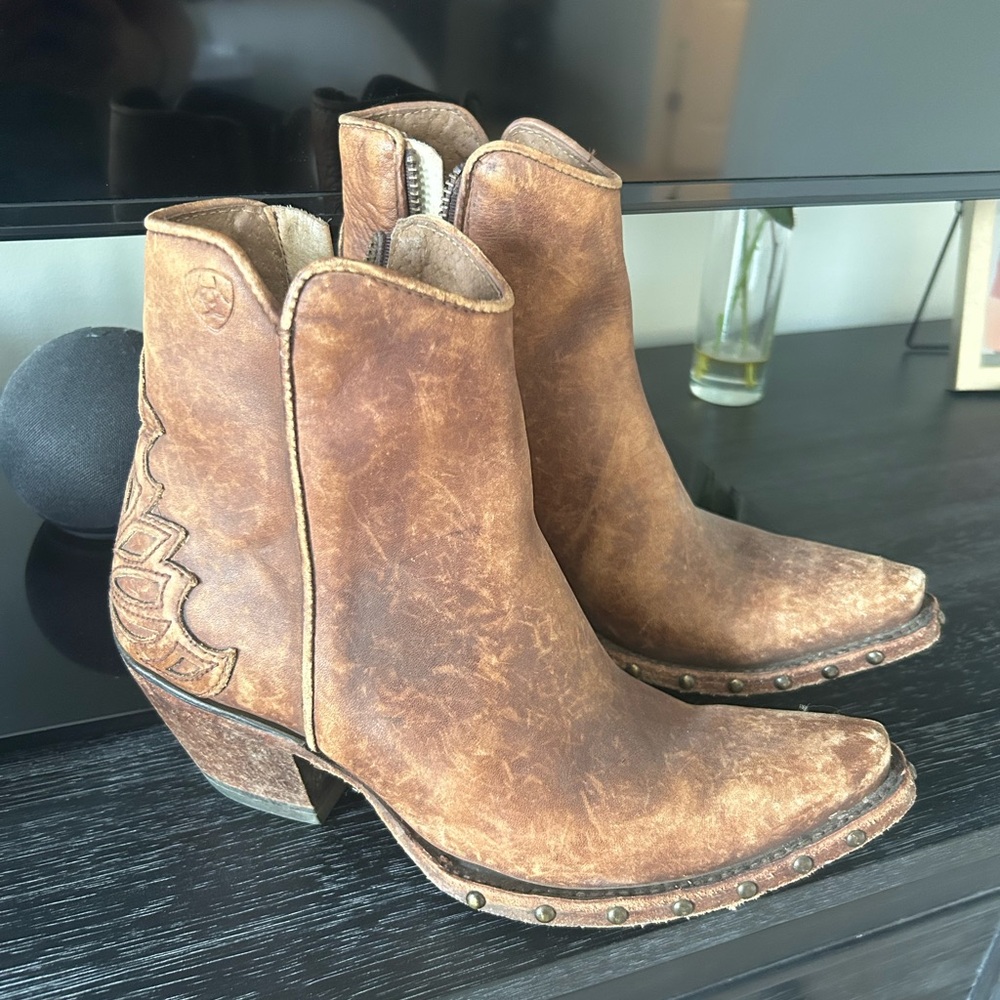 Ariat Distressed Brown Ankle Booties